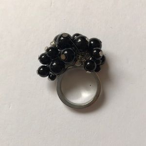 Black beaded ring size 7 1/2